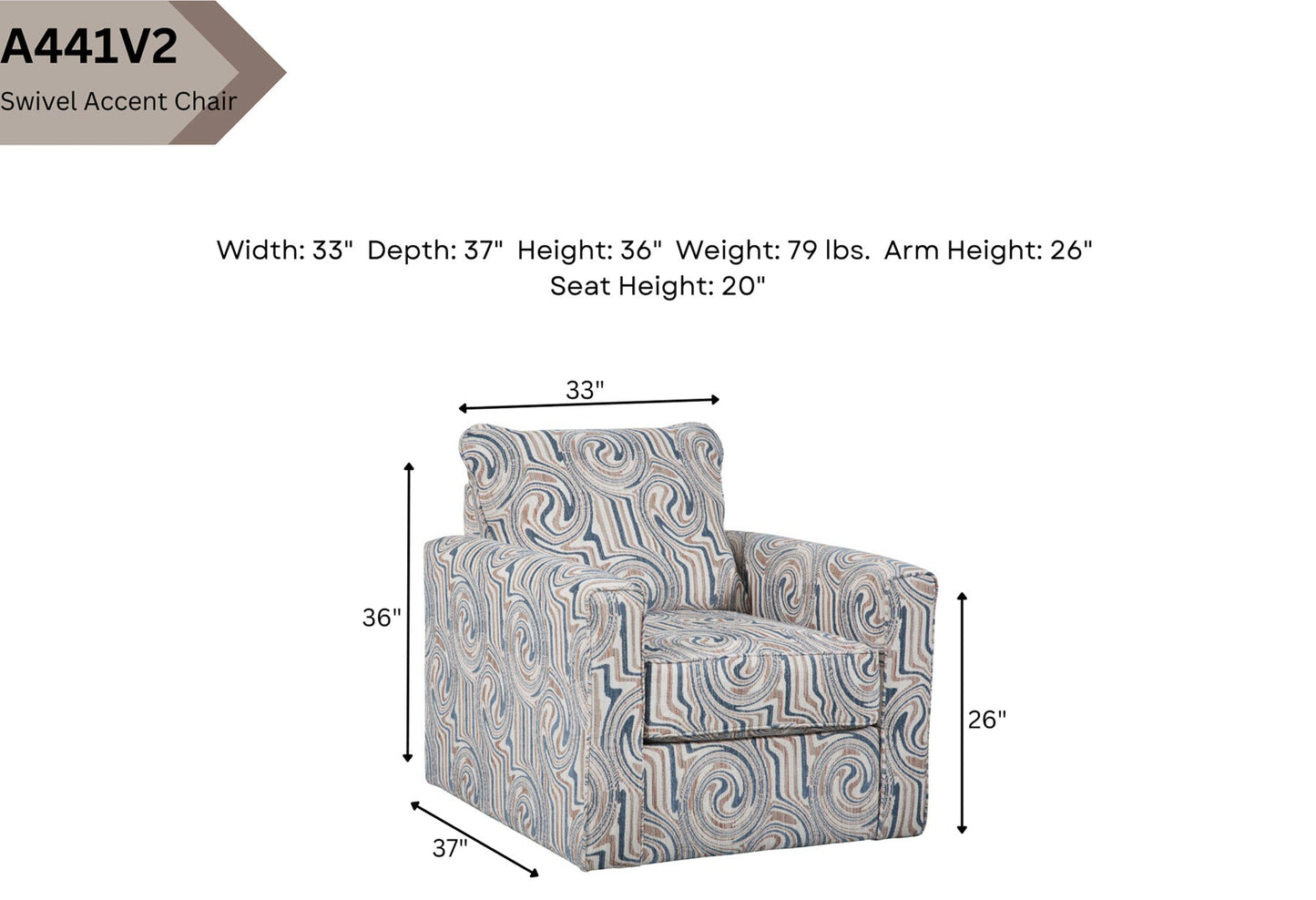AC23V2 Swivel Accent Chair