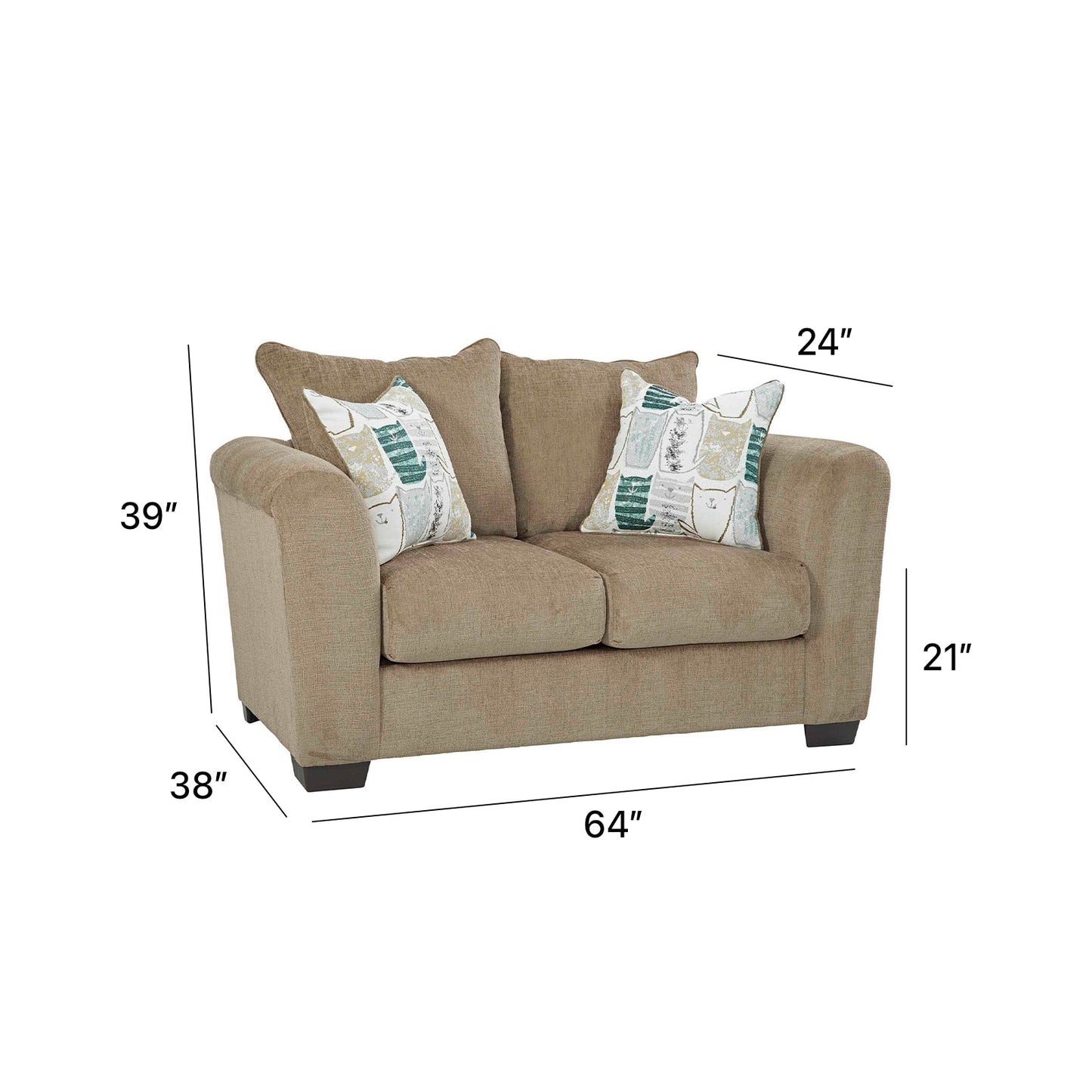 A89V2 Loveseat - Green