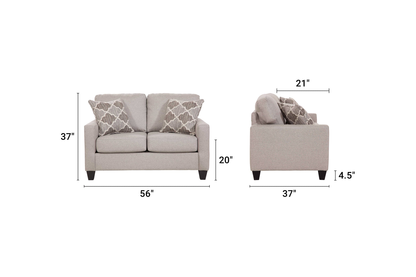 A329V6 Loveseat - Grey