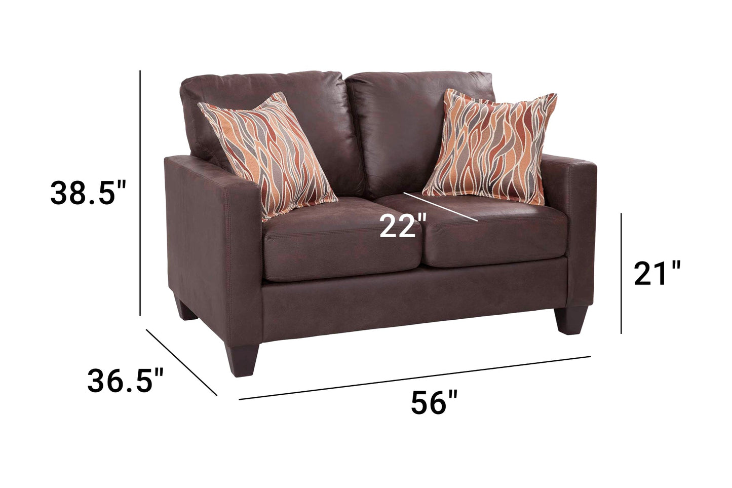 A7V2 Loveseat - Brown