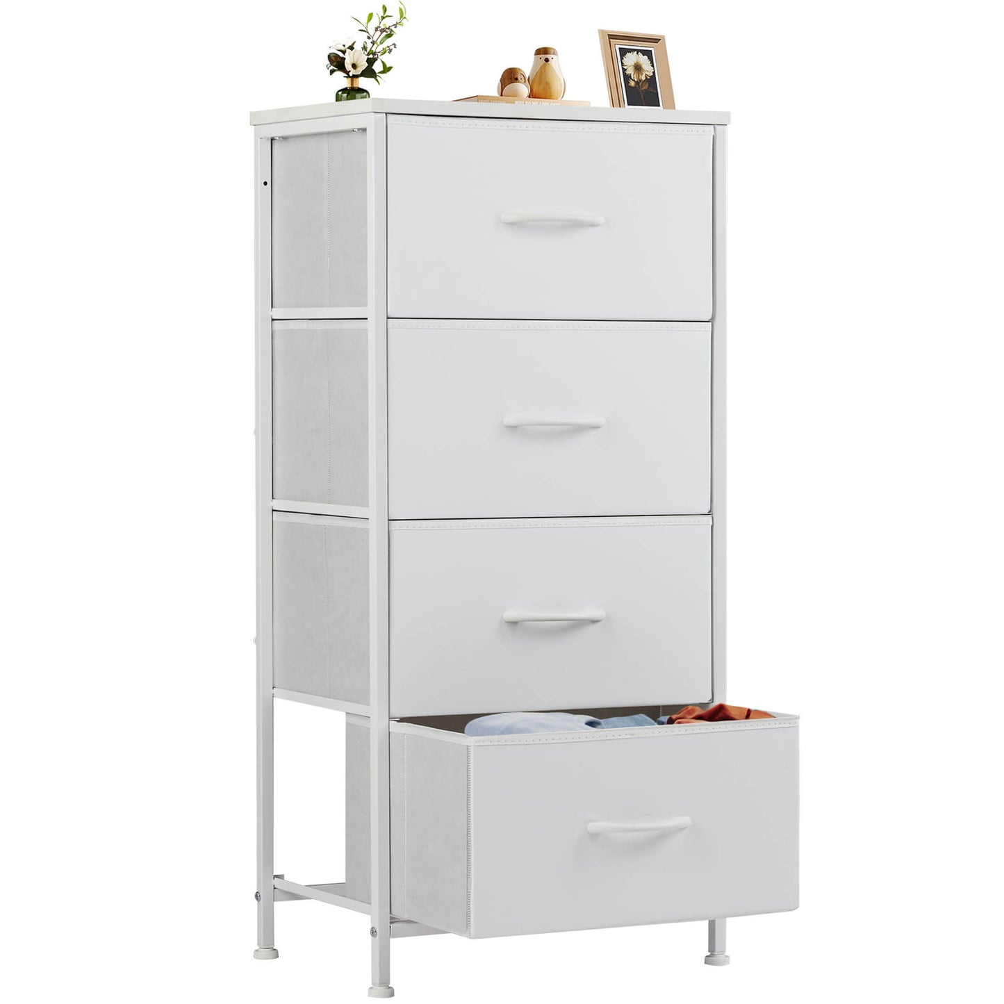 Drawers Dresser Chest of Drawers,Metal Frame and Wood Top