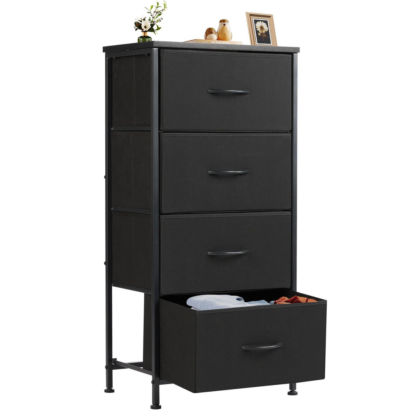 Drawers Dresser Chest of Drawers,Metal Frame and Wood Top