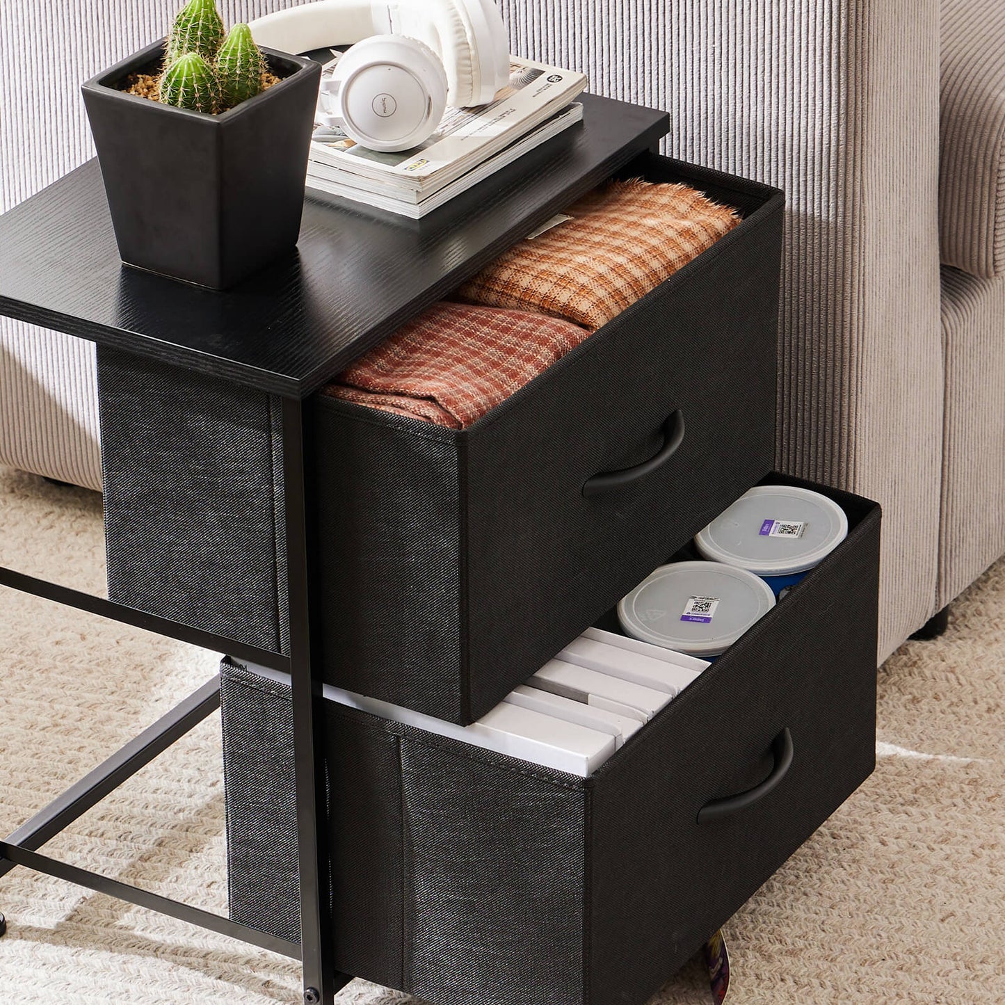 Drawers Dresser Chest of Drawers,Metal Frame and Wood Top