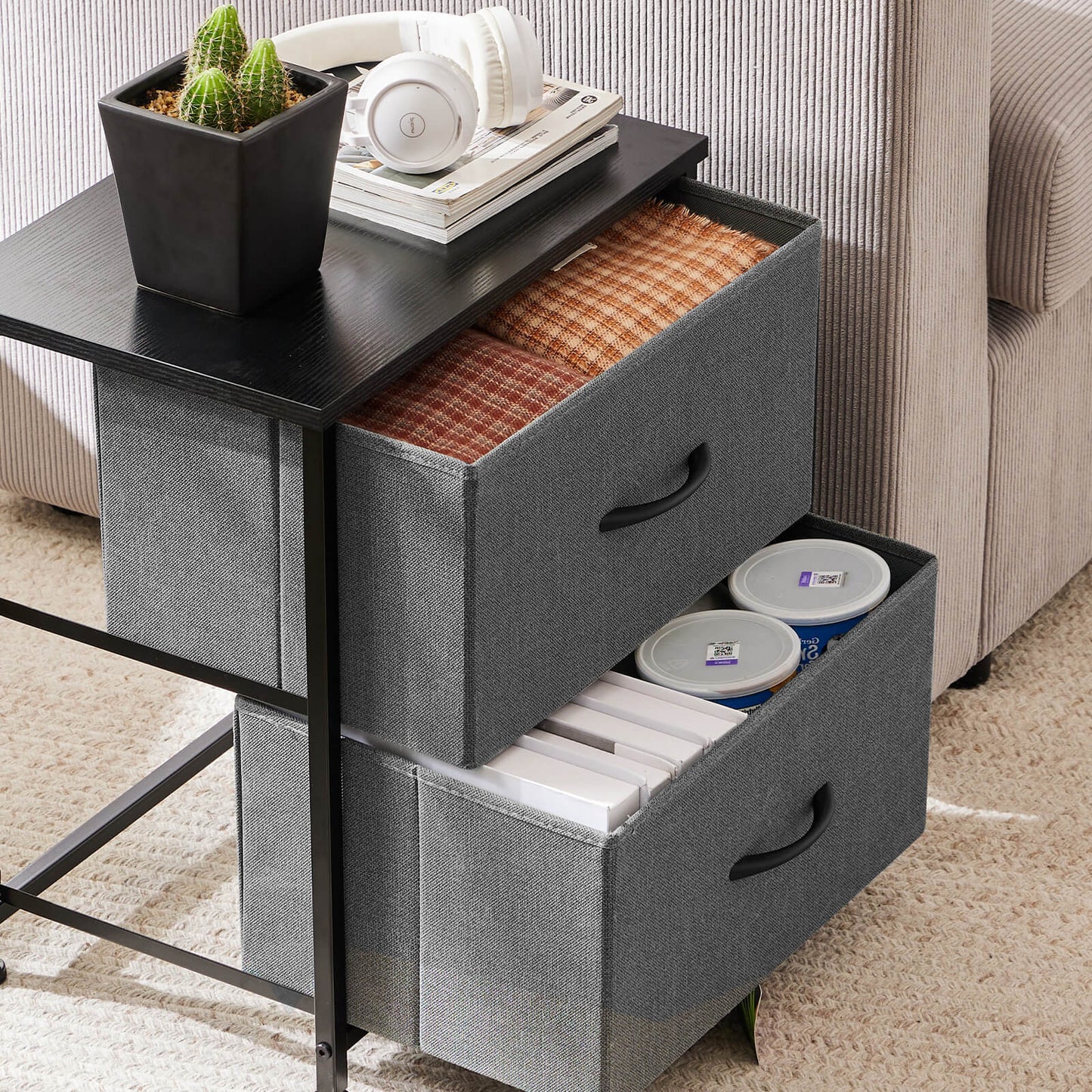 Drawers Dresser Chest of Drawers,Metal Frame and Wood Top