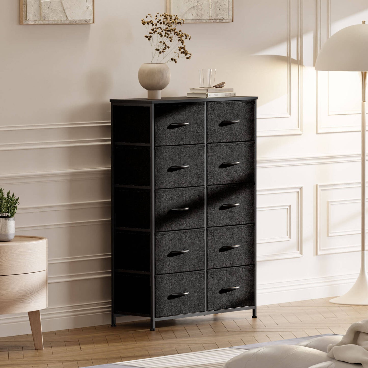 Dressers for Bedroom with 10 Drawers Storage Tower Tall Dresser Fabric Dressers