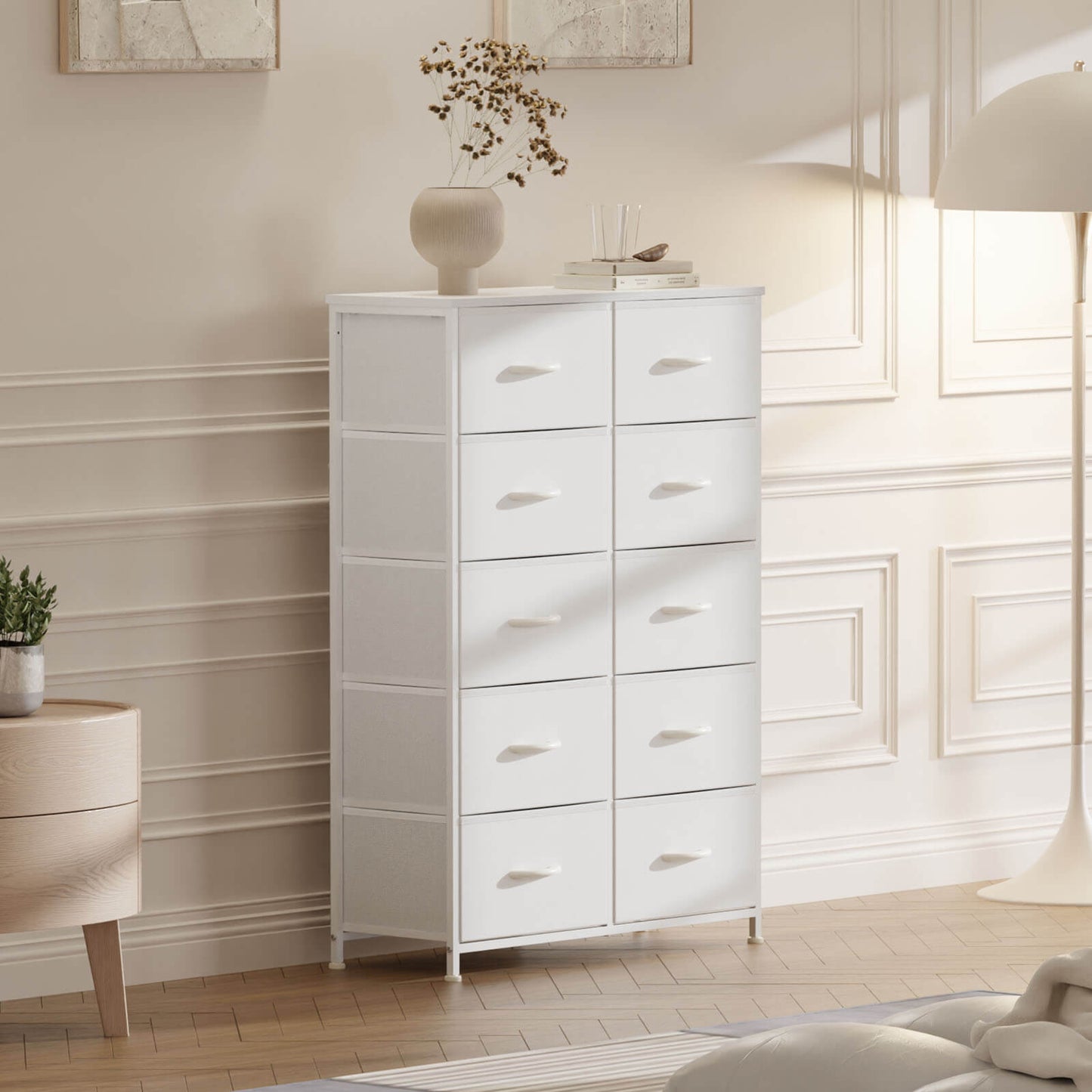 Dressers for Bedroom with 10 Drawers Storage Tower Tall Dresser Fabric Dressers
