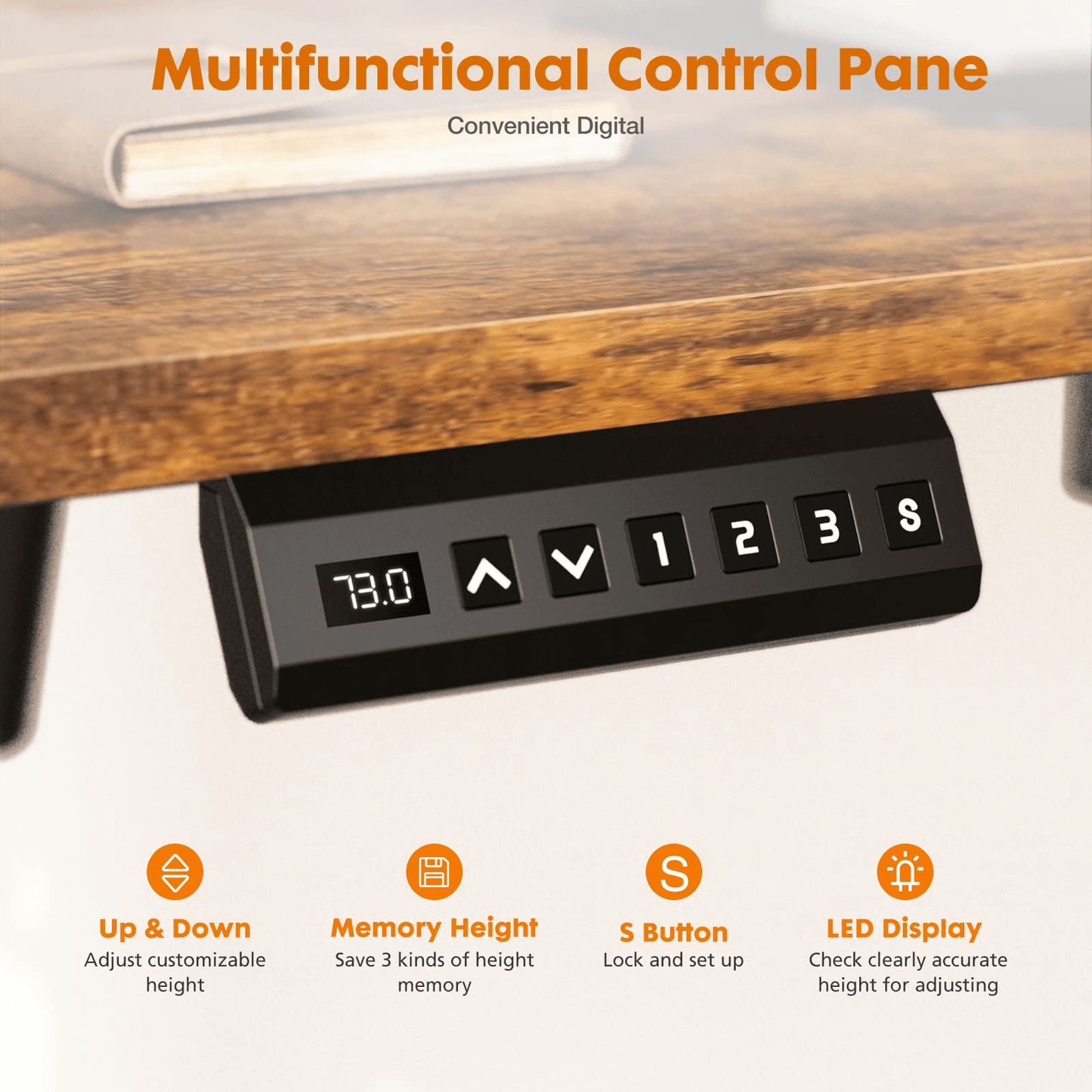 Sweetcrispy Electric Standing Desk With Drawer,Stand Up Desk Height Adjustable Rising Desk