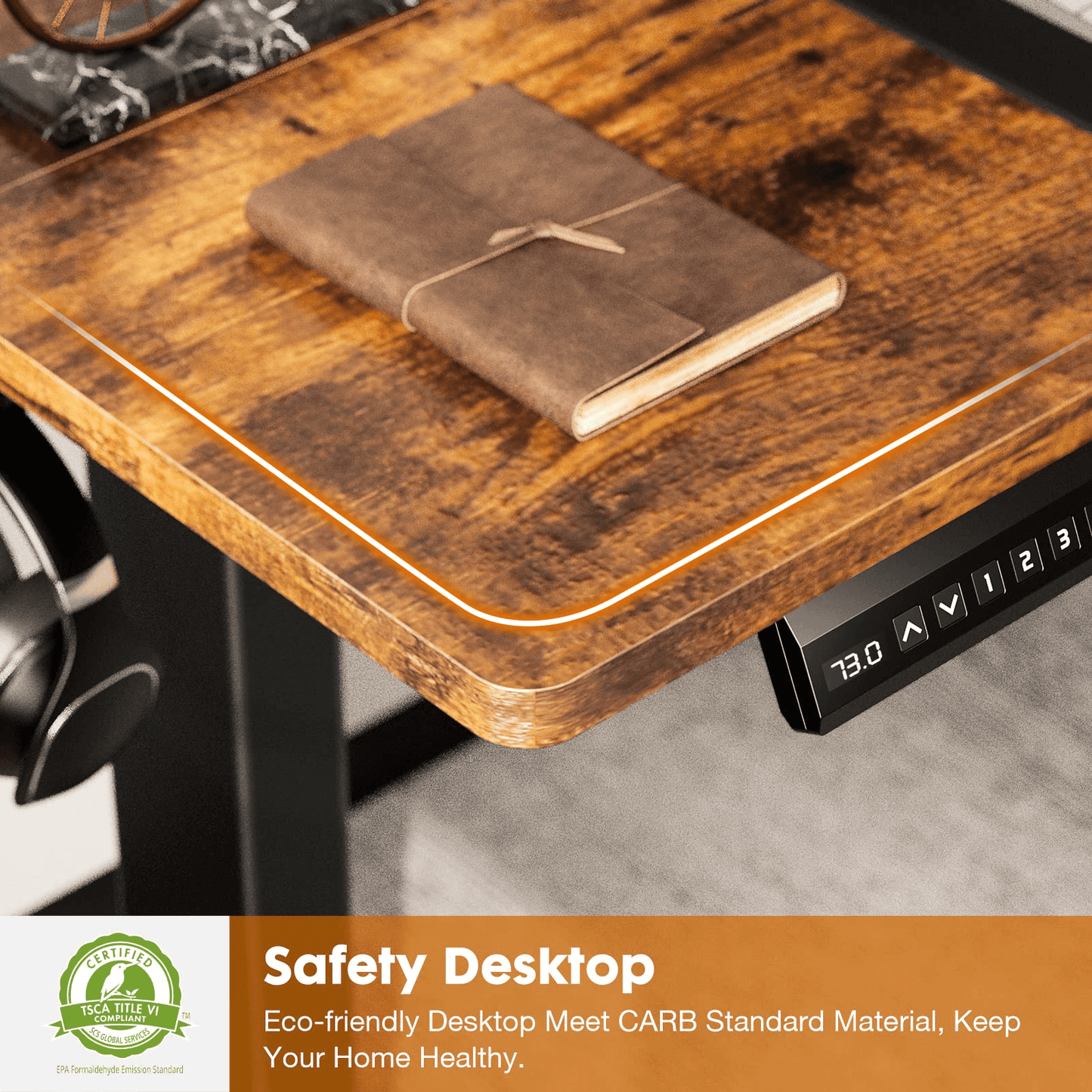 Sweetcrispy Electric Standing Desk With Drawer,Stand Up Desk Height Adjustable Rising Desk