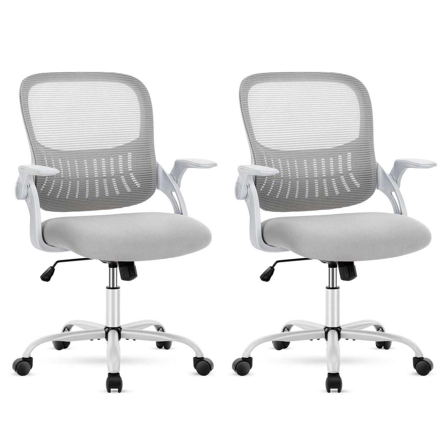 Ergonomic Home Mesh Office Desk Chairs with Flip up Armrests,Lumbar Support
