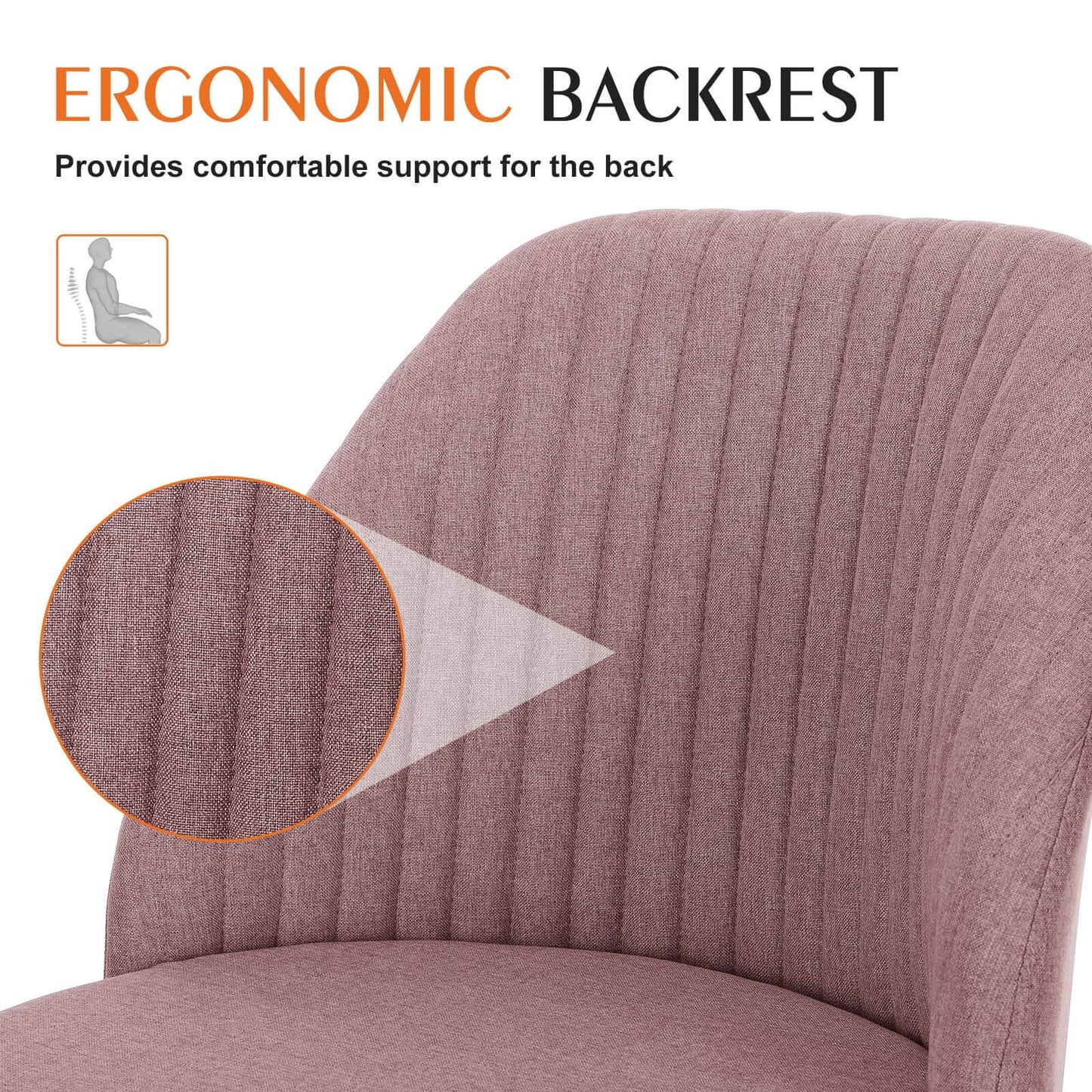 Modern Fabric Armless Adjustable Swivel Office Desk Chairs with Wheels