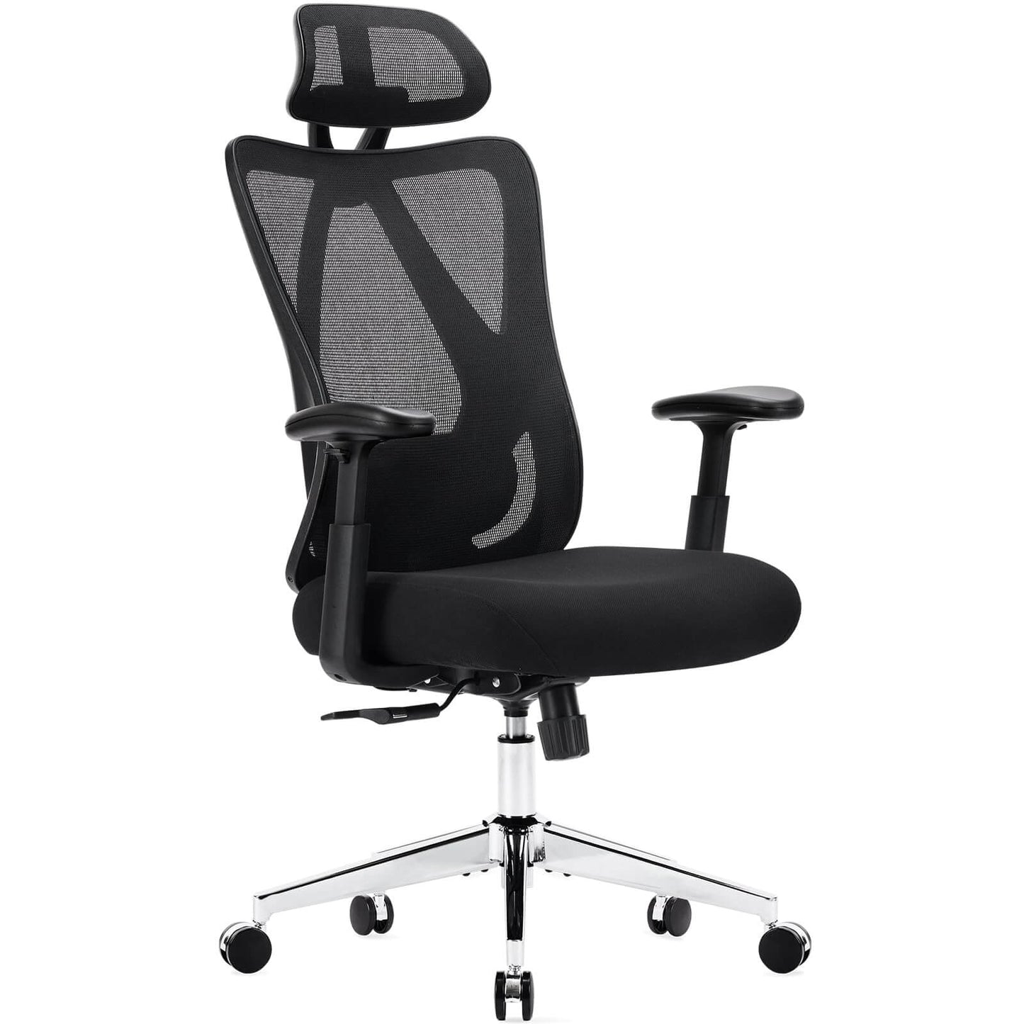 Ergonomic Office Chair with 2D Armrest Adjustable Lumbar Support & Headrest,135°Tilt Function