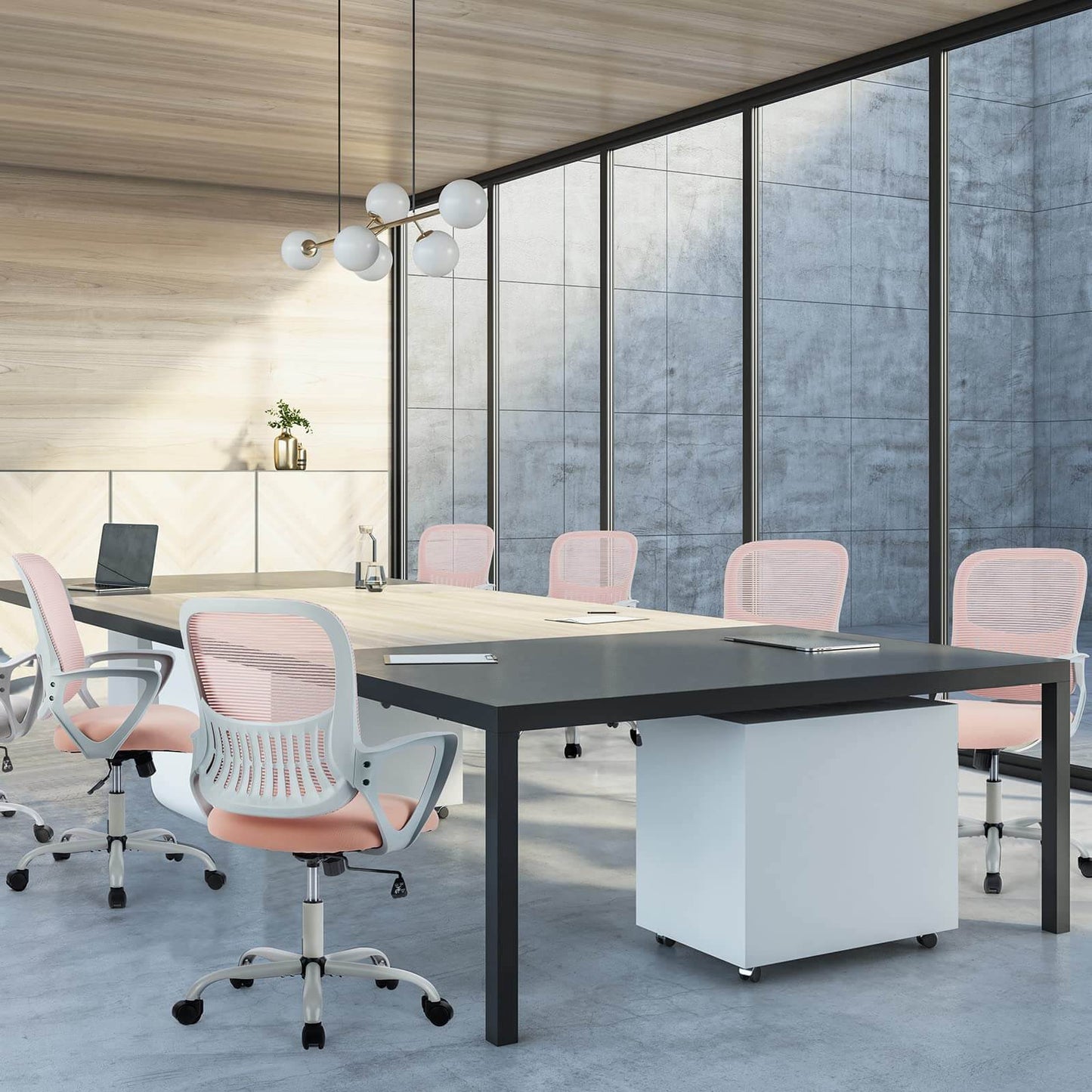 Mid-Back Task Chair with Lumbar Support,Ergonomic Home Office Desk Chairs