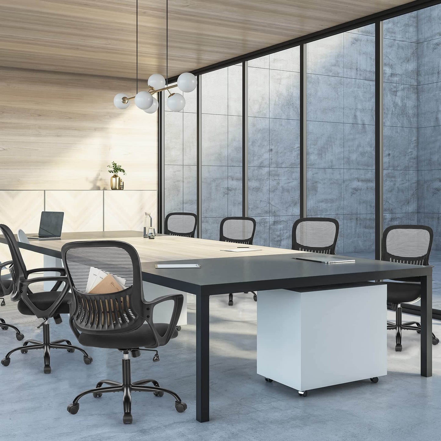 Mid-Back Task Chair with Lumbar Support,Ergonomic Home Office Desk Chairs