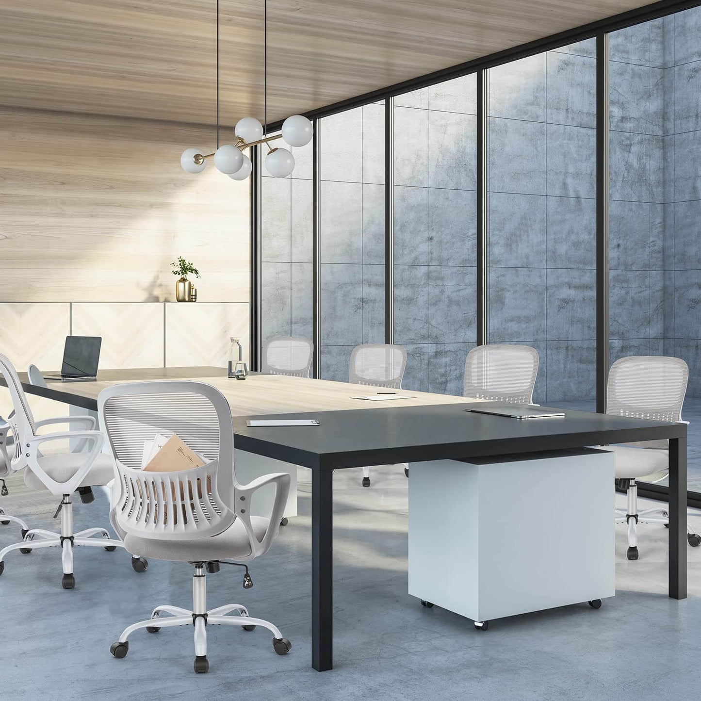 Mid-Back Task Chair with Lumbar Support,Ergonomic Home Office Desk Chairs