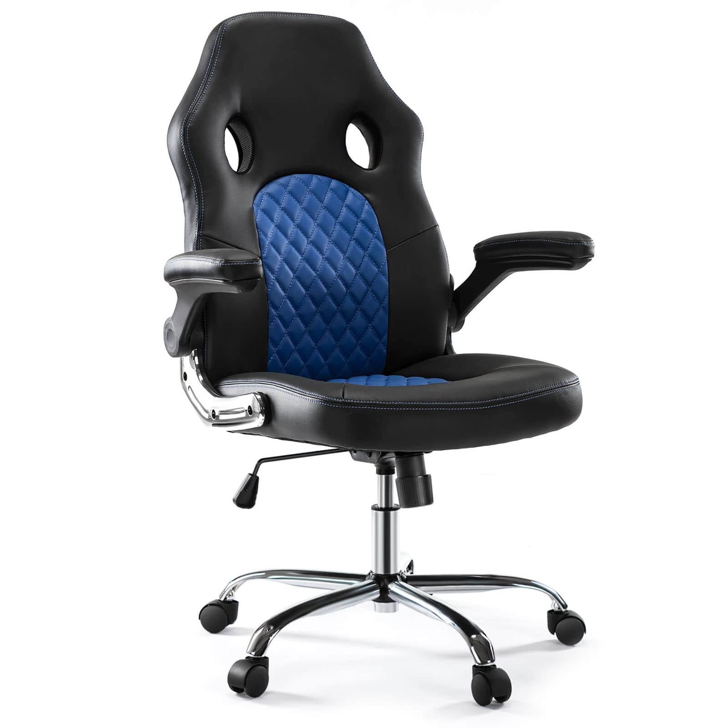 PU Leather Executive Ergonomic Mid Back Computer Chair with Flip-up Armrests