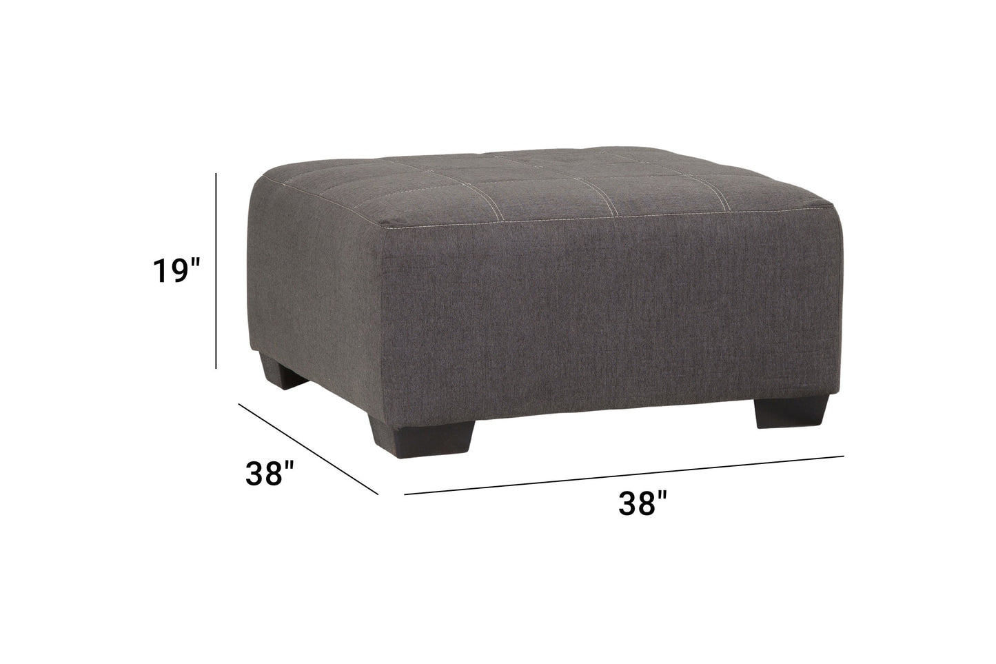 A101V5 Cocktail Ottoman- Charcoal Grey
