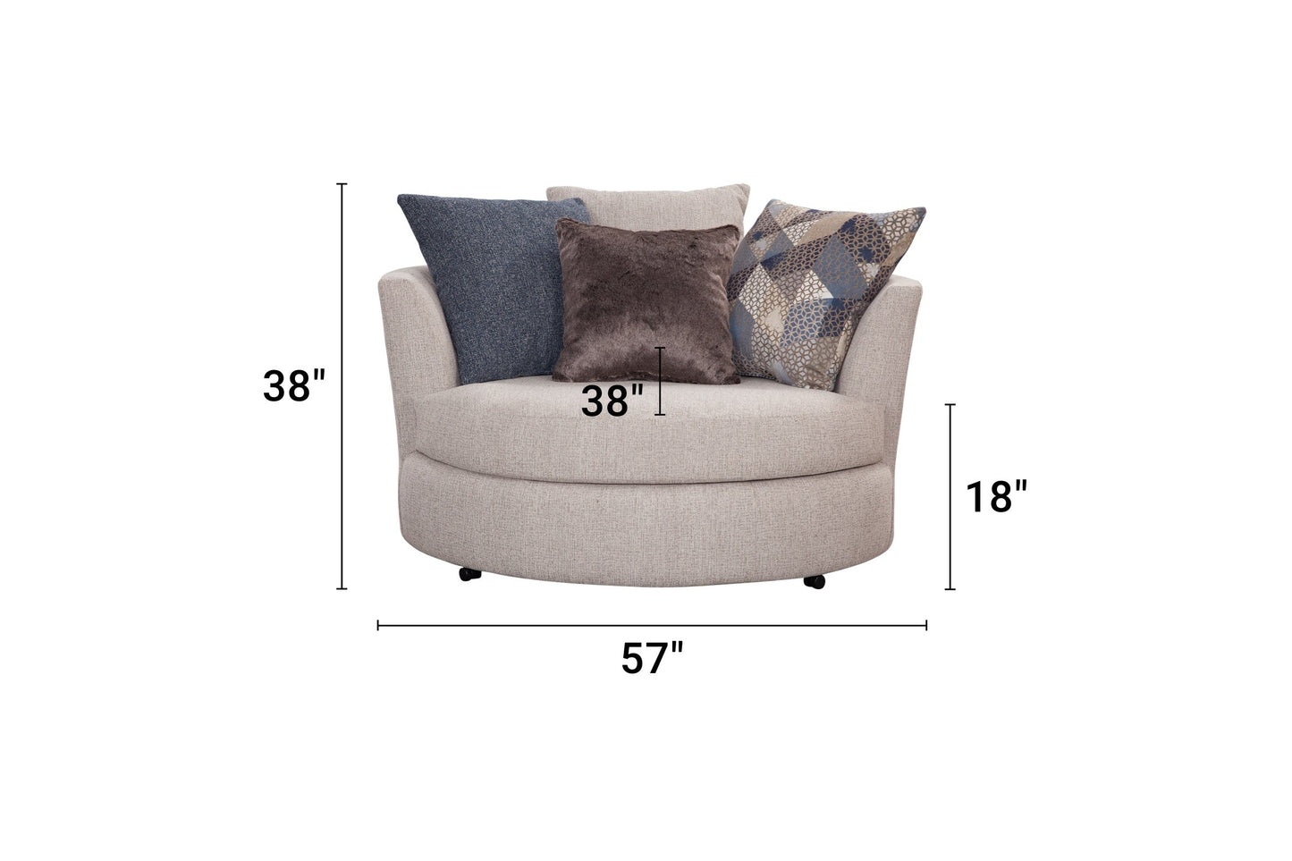 S317V4 Barrel Chair - Ivory