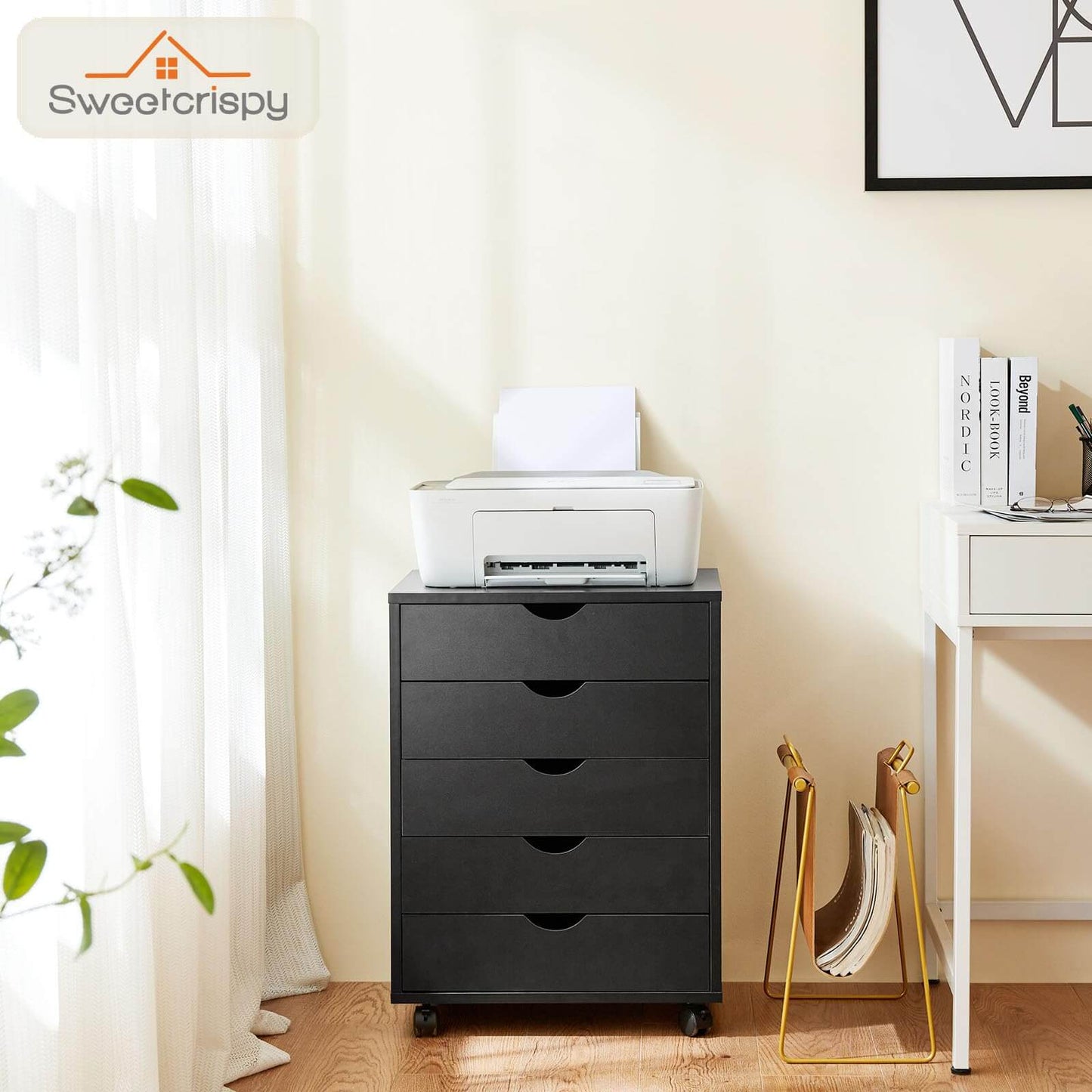 Storage Cabinet Dressers with Wheels Mobile Organizer Drawers for Office, Bedroom, Home