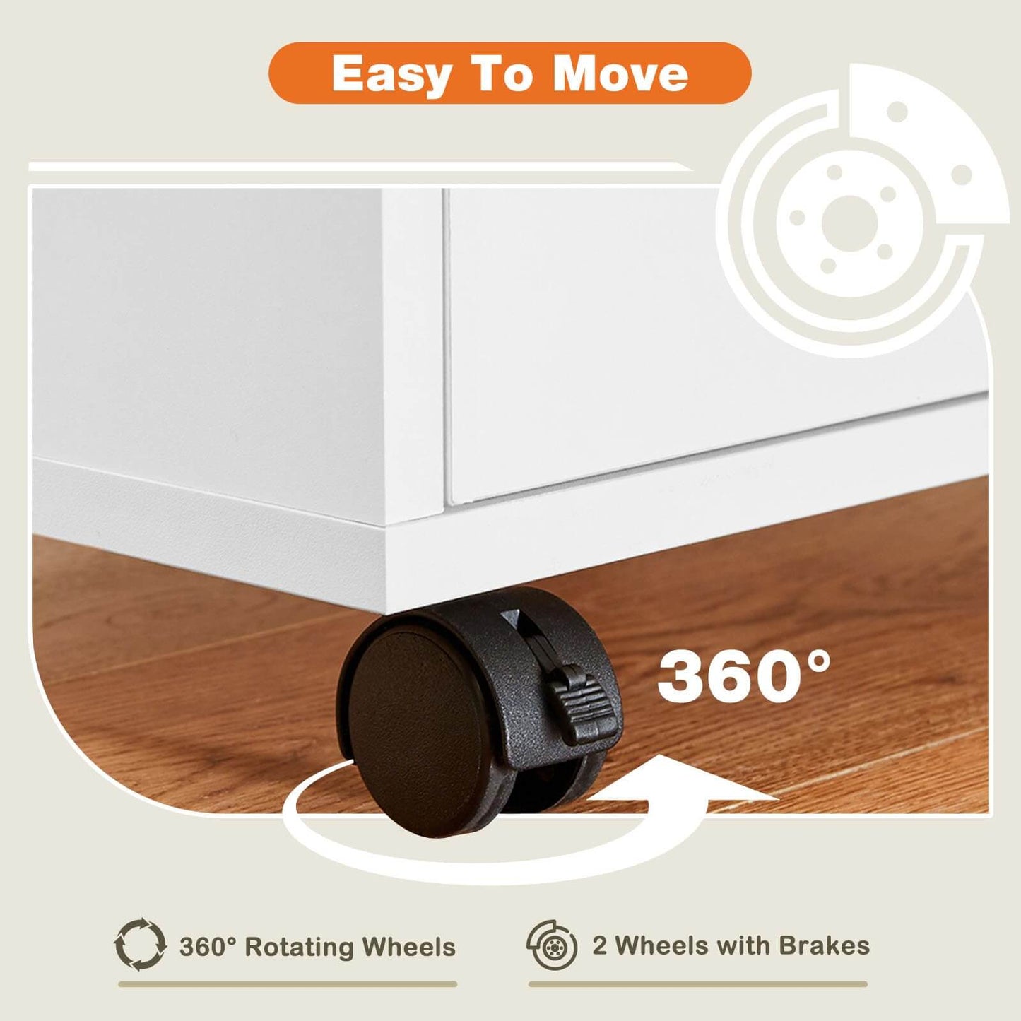 Storage Cabinet Dressers with Wheels Mobile Organizer Drawers for Office, Bedroom, Home