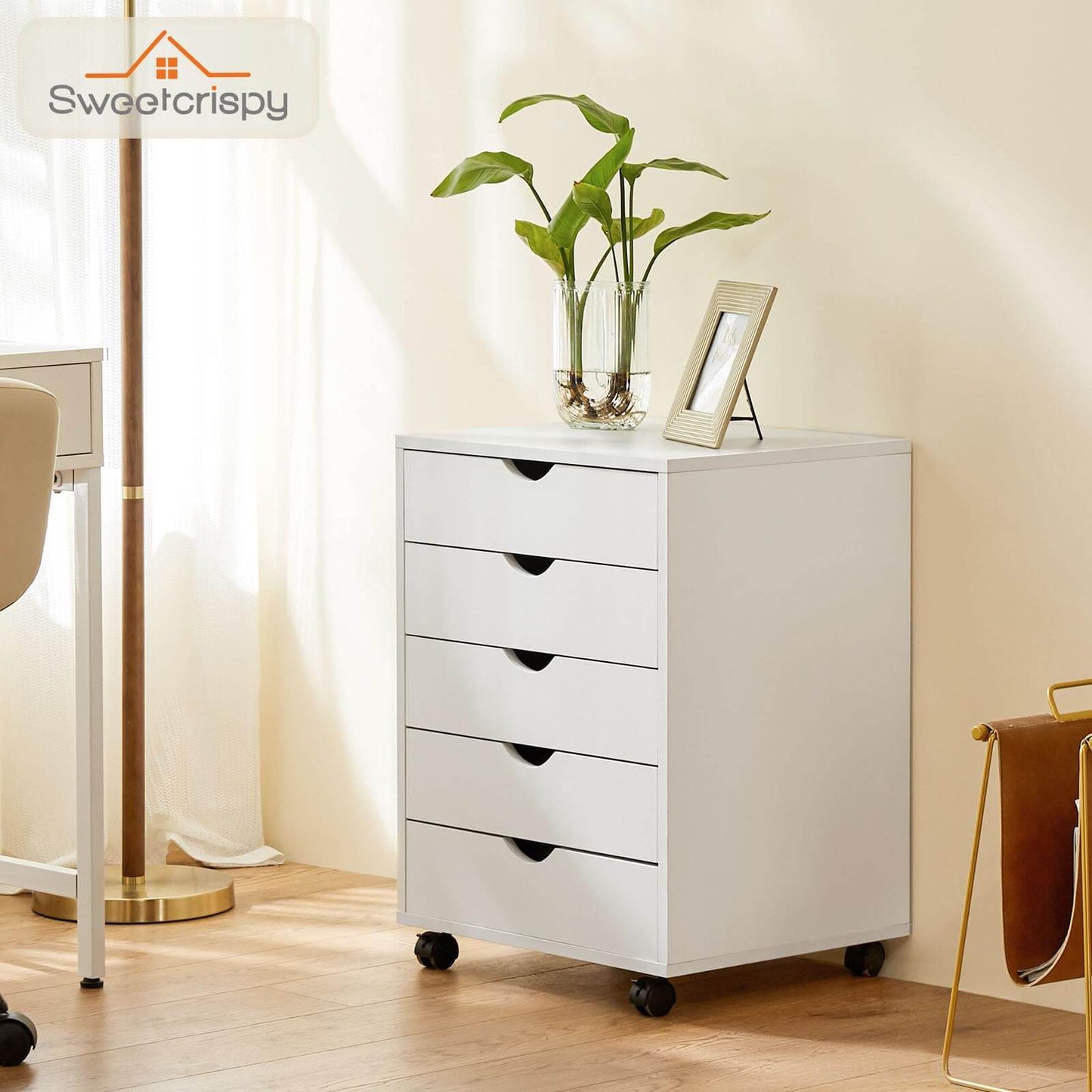 Storage Cabinet Dressers with Wheels Mobile Organizer Drawers for Office, Bedroom, Home