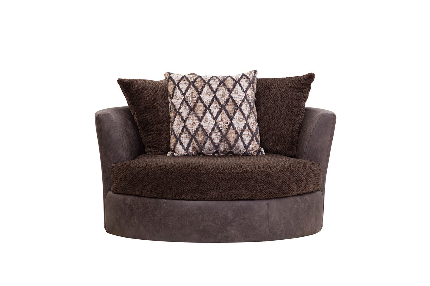 S351V4 Barrel Chair- Dark Brown