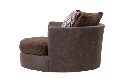 S351V4 Barrel Chair- Dark Brown