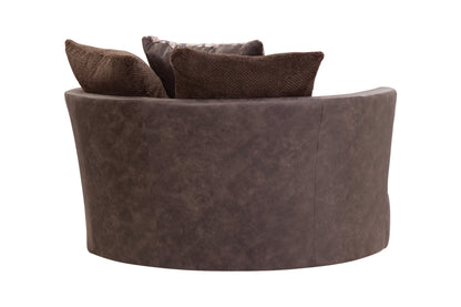 S351V4 Barrel Chair- Dark Brown