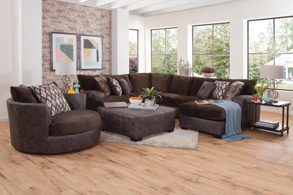 S351V4 Barrel Chair- Dark Brown