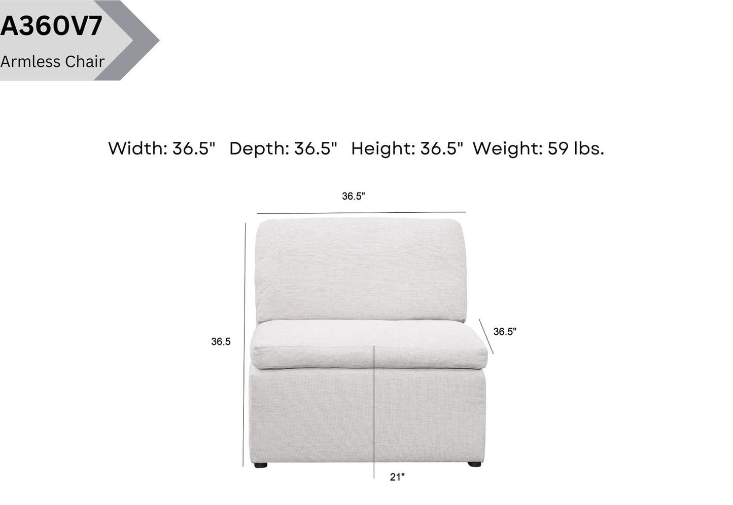 A360V7 Armless Chair