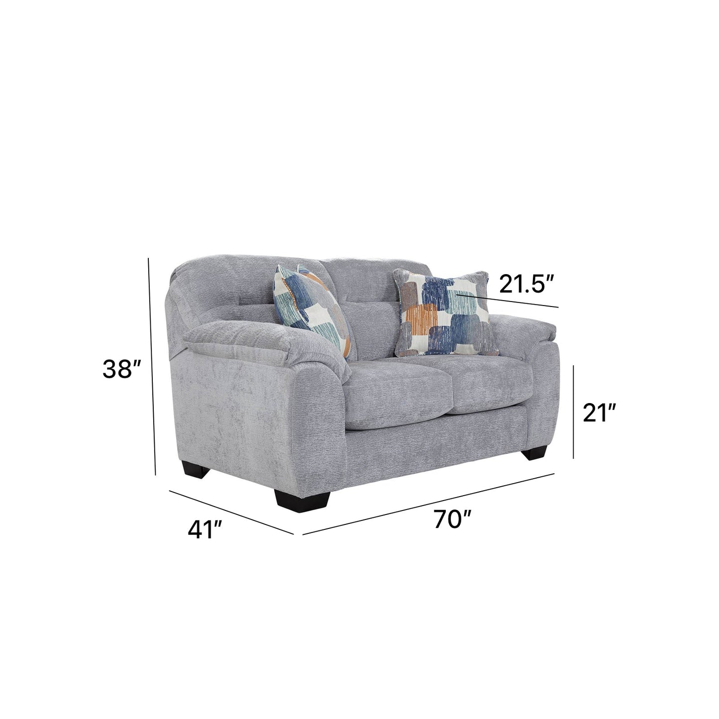 A353V3 Loveseat - Grey