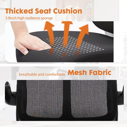 Ergonomic Computer Mesh Chair with Flip-up Armrests,Lumbar Support, Backrest for Home Office