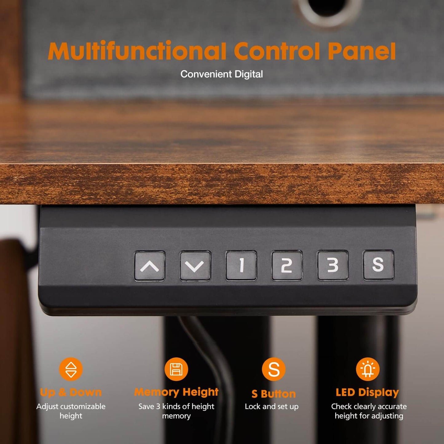 Electric Height Adjustable Standing Desk with Storage Shelf Double Drawer,  Sit to Stand Ergonomic Computer Desk