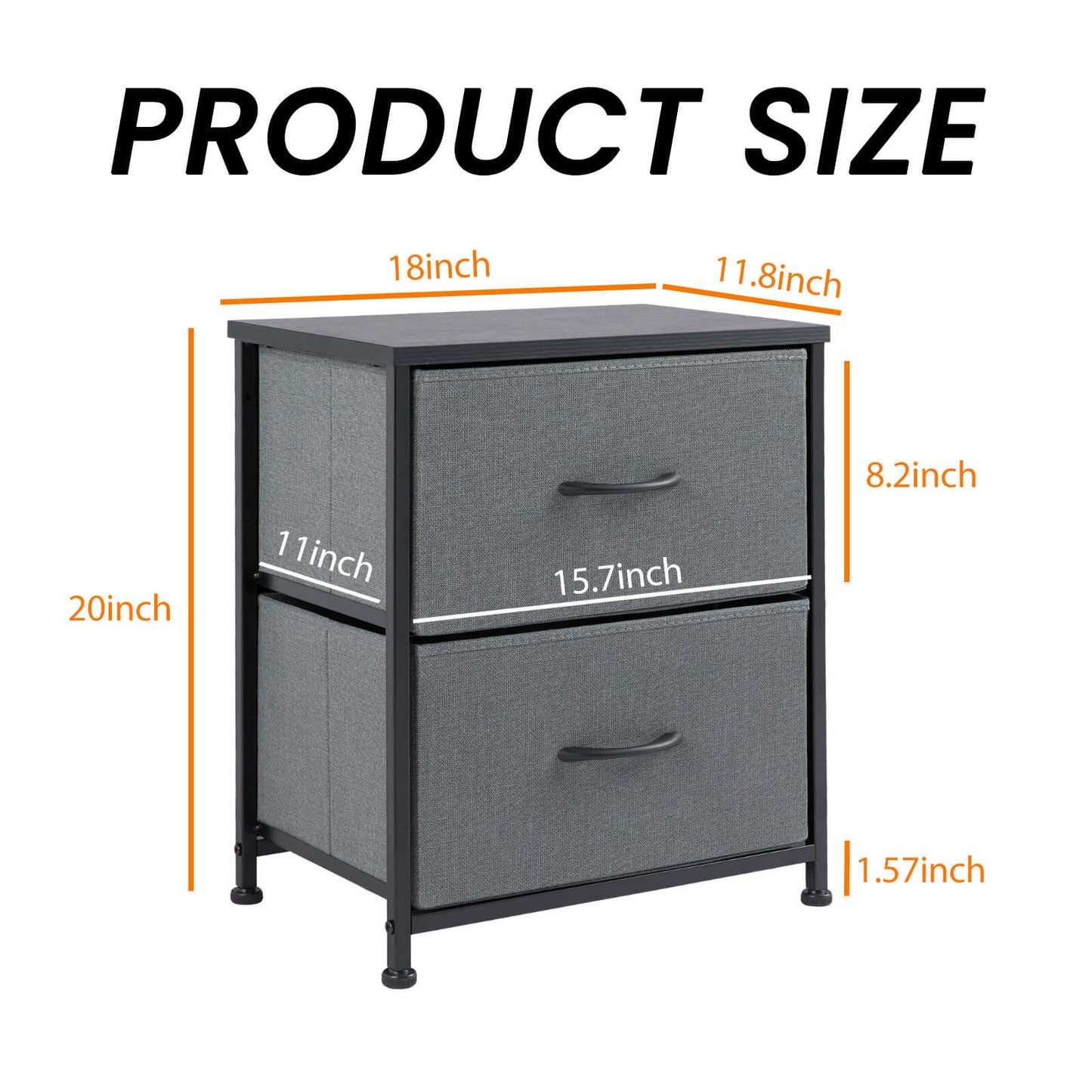 Drawers Dresser Chest of Drawers,Metal Frame and Wood Top