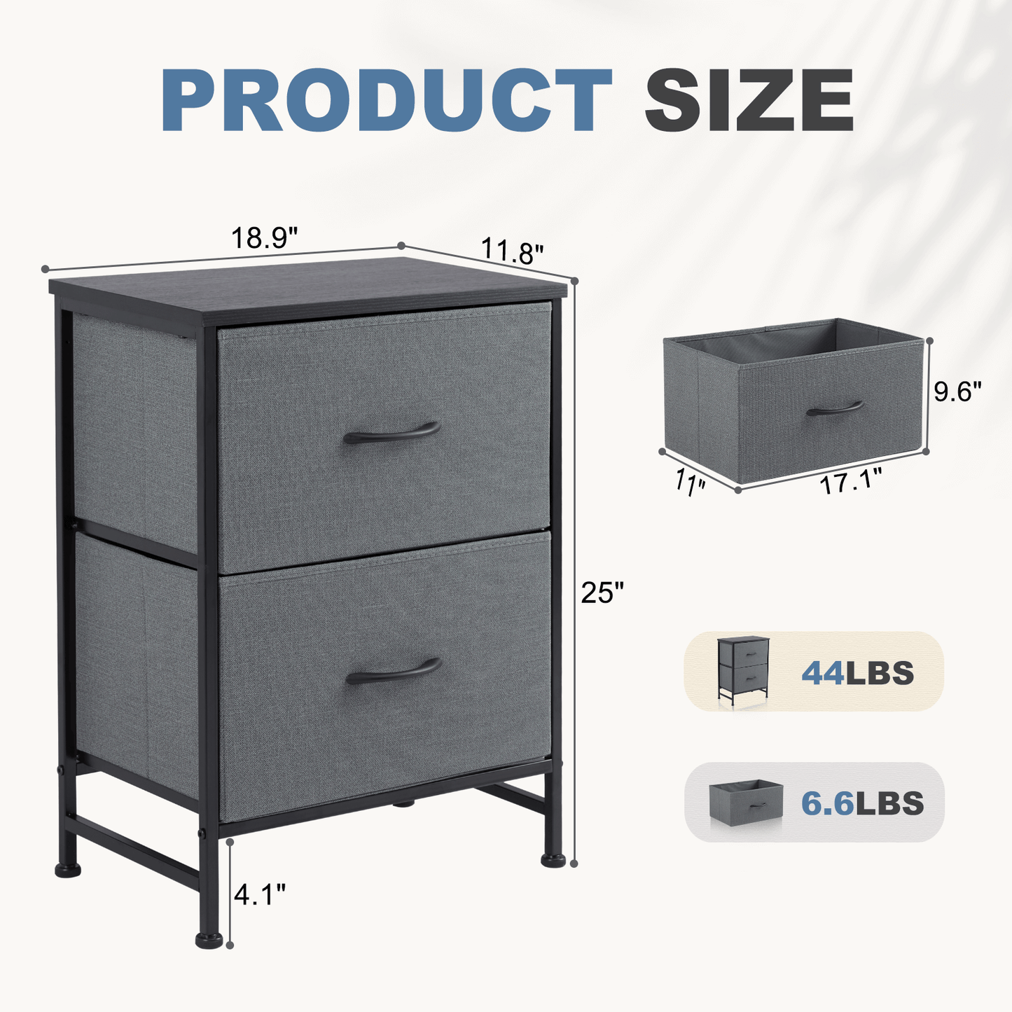 Drawers Dresser Chest of Drawers,Metal Frame and Wood Top