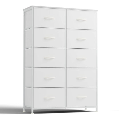 Dressers for Bedroom with 10 Drawers Storage Tower Tall Dresser Fabric Dressers