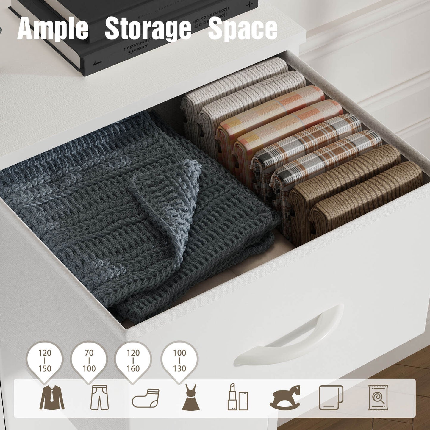 Dressers for Bedroom with 10 Drawers Storage Tower Tall Dresser Fabric Dressers