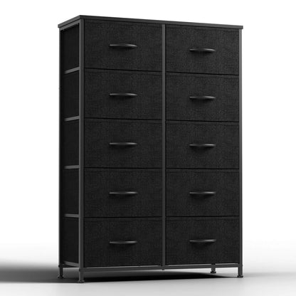 Dressers for Bedroom with 10 Drawers Storage Tower Tall Dresser Fabric Dressers