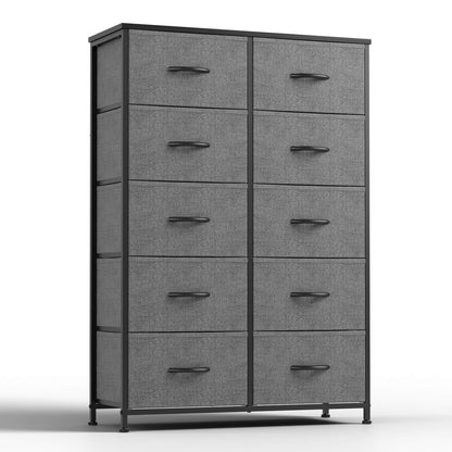 Dressers for Bedroom with 10 Drawers Storage Tower Tall Dresser Fabric Dressers