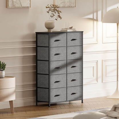 Dressers for Bedroom with 10 Drawers Storage Tower Tall Dresser Fabric Dressers