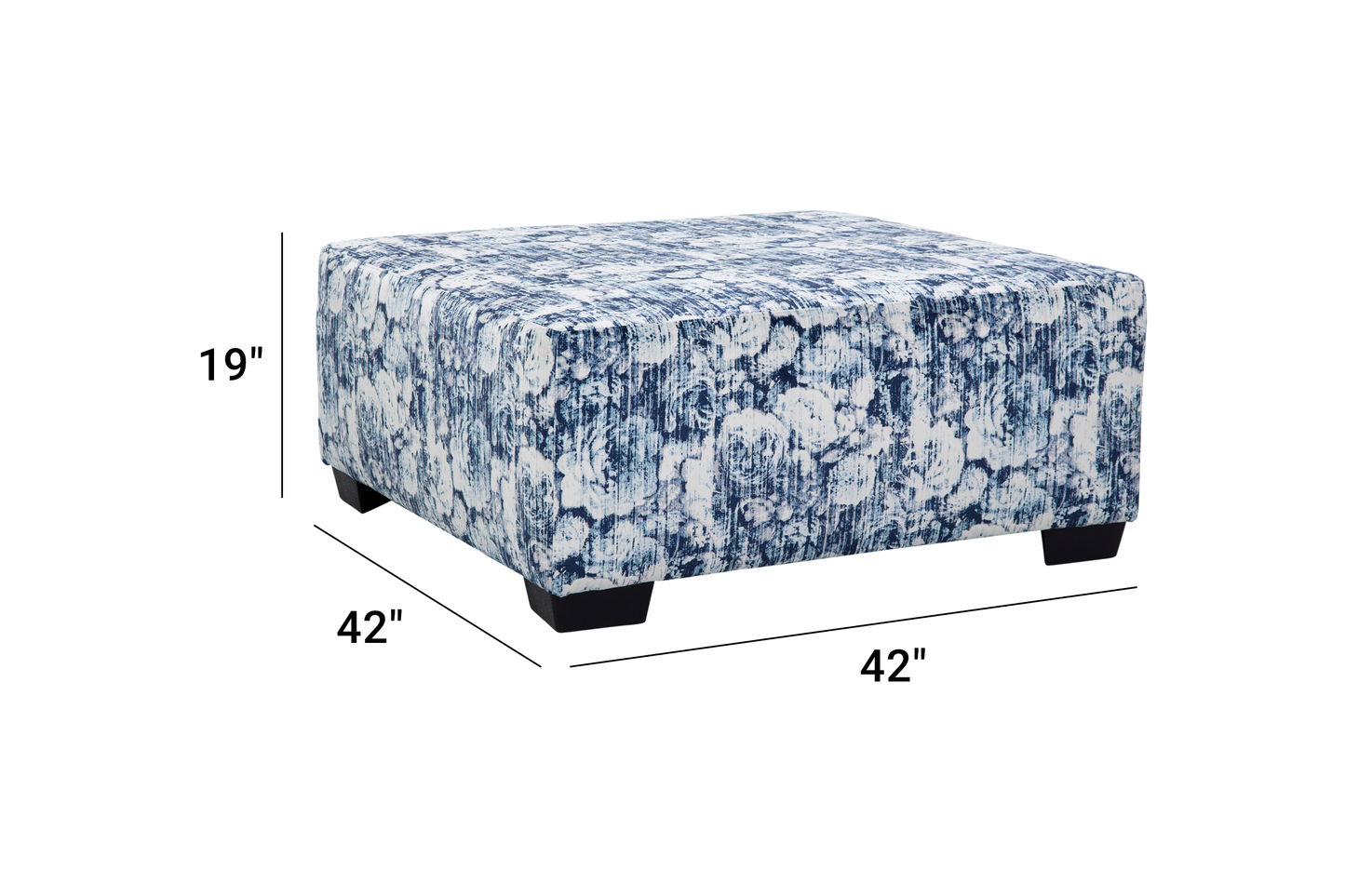 AO4V1 Cocktail Accent Ottoman - Blue
