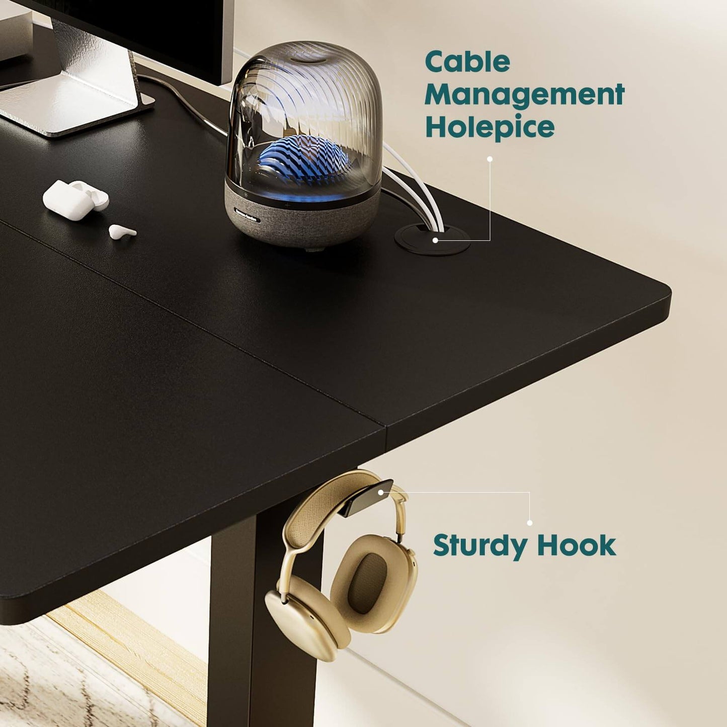 Electric Height Adjustable Standing Desk,Sit to Stand Ergonomic Computer Desk