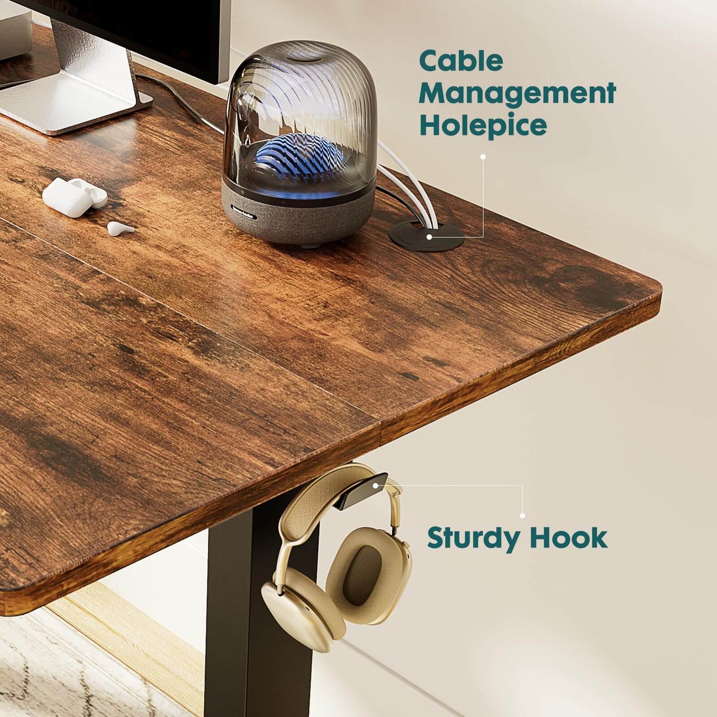 Electric Height Adjustable Standing Desk,Sit to Stand Ergonomic Computer Desk