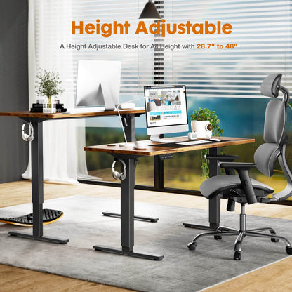 Electric Height Adjustable Standing Desk,Sit to Stand Ergonomic Computer Desk
