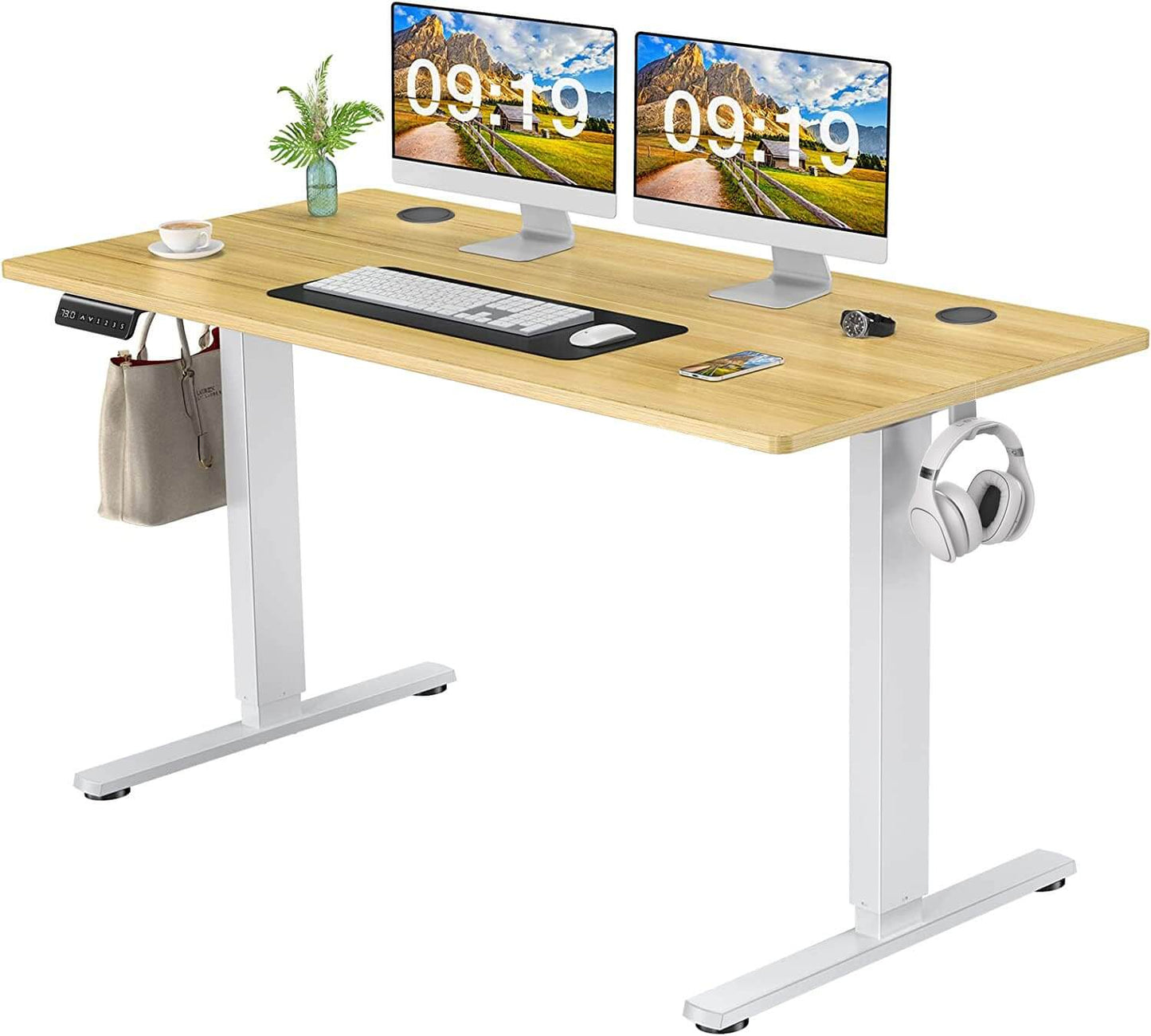 Electric Height Adjustable Standing Desk,Sit to Stand Ergonomic Computer Desk