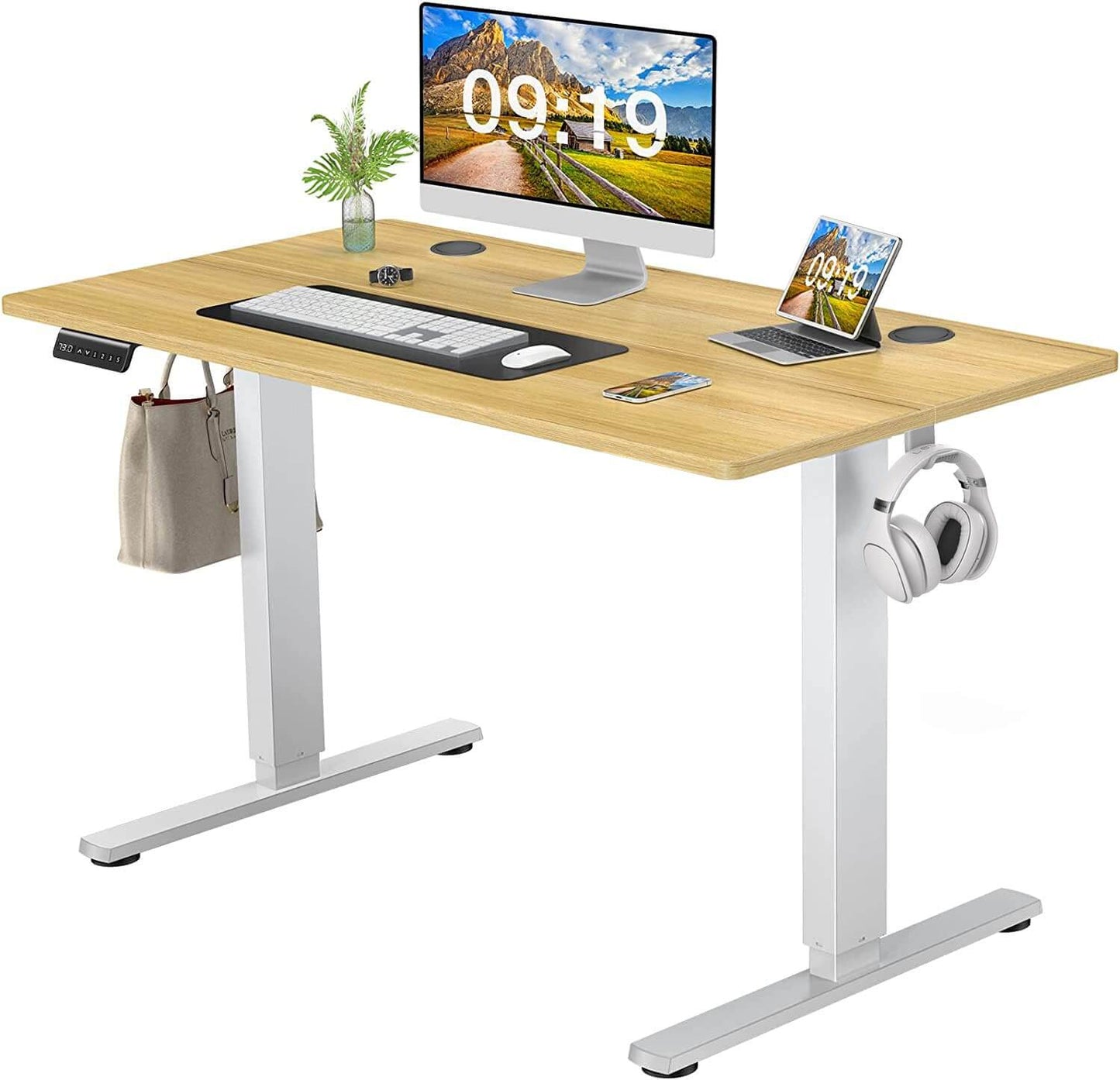 Electric Height Adjustable Standing Desk,Sit to Stand Ergonomic Computer Desk