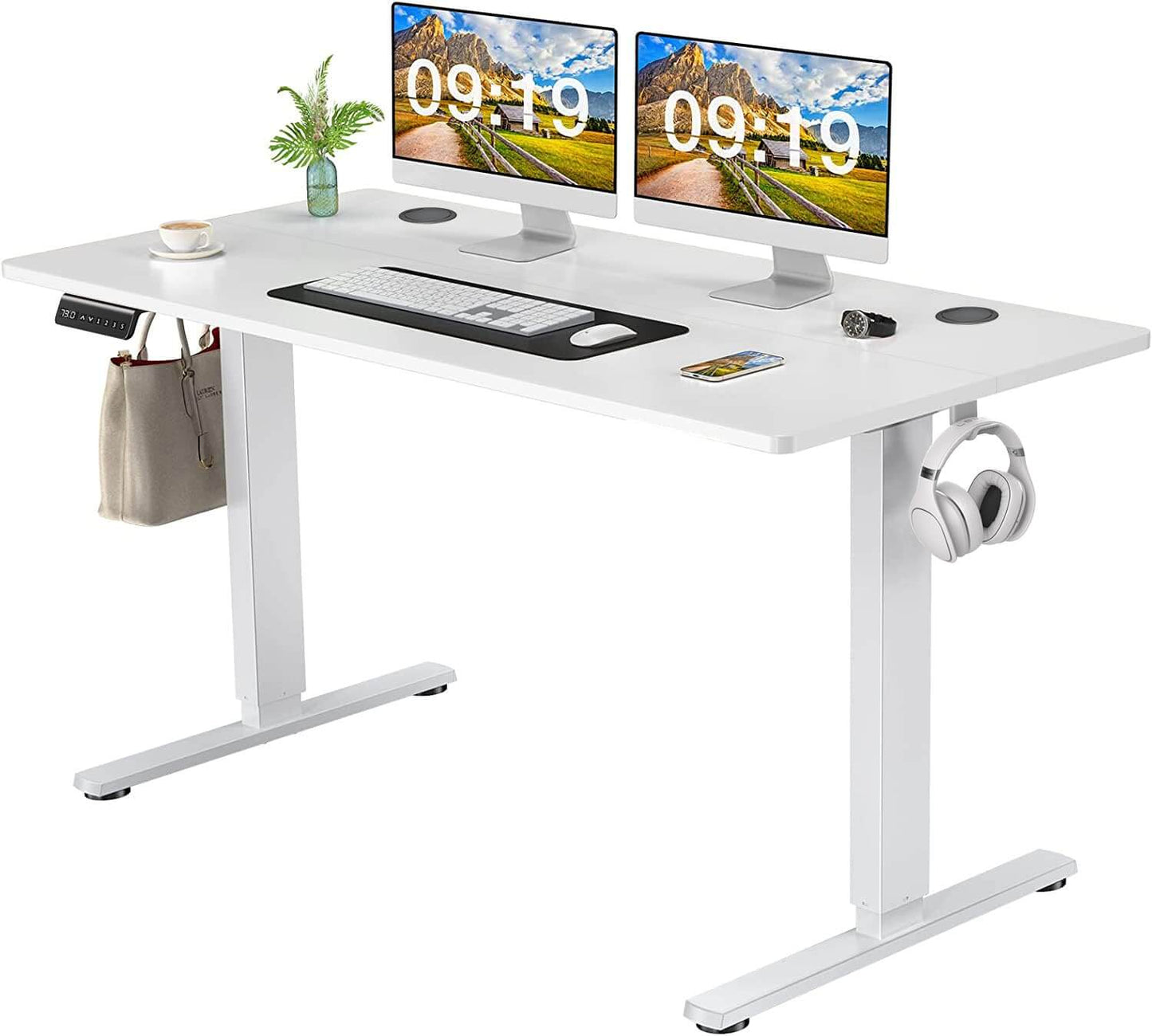 Electric Height Adjustable Standing Desk,Sit to Stand Ergonomic Computer Desk
