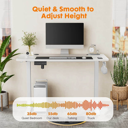 Electric Height Adjustable Standing Desk,Sit to Stand Ergonomic Computer Desk