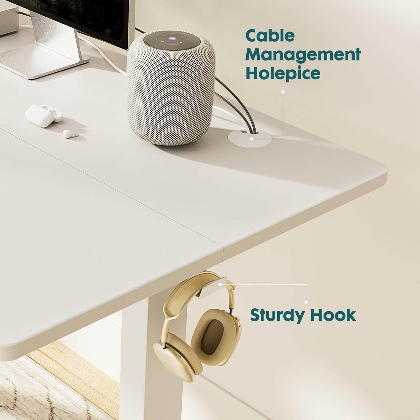 Electric Height Adjustable Standing Desk,Sit to Stand Ergonomic Computer Desk