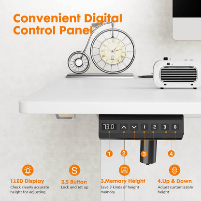 Electric Height Adjustable Standing Desk,Sit to Stand Ergonomic Computer Desk