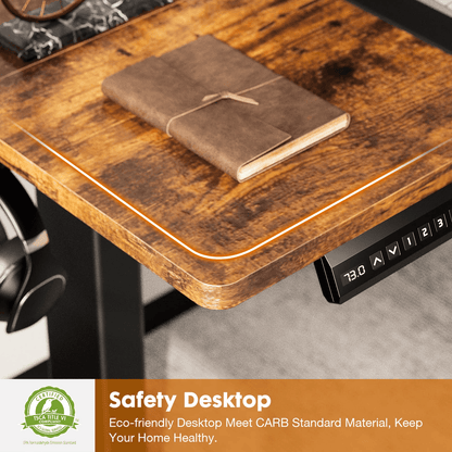 Sweetcrispy Electric Standing Desk With Drawer,Stand Up Desk Height Adjustable Rising Desk
